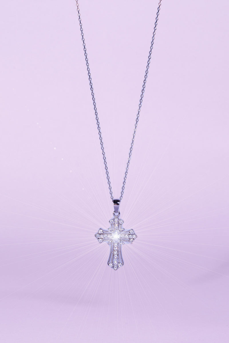 ICY CROSS NECKLACE
